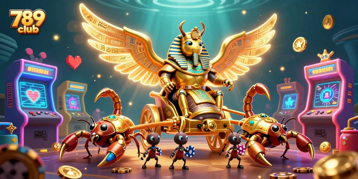 Engage in thrilling gameplay at 789 club featuring a grand illustrated scene of gaming adventure.