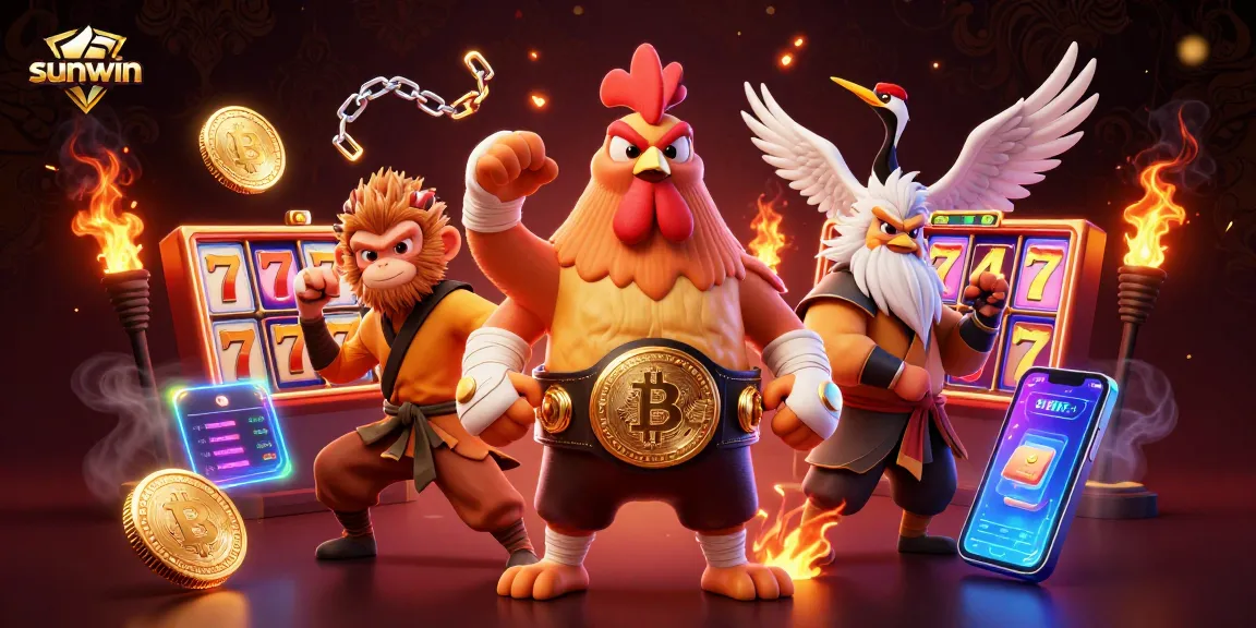Engage in thrilling gameplay at sunwin featuring vibrant slot machine elements and animated characters.