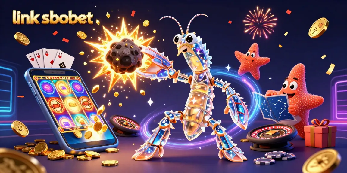 Experience link sbobet with a vibrant 3D explosion of gems and coins in a thrilling casino scene.
