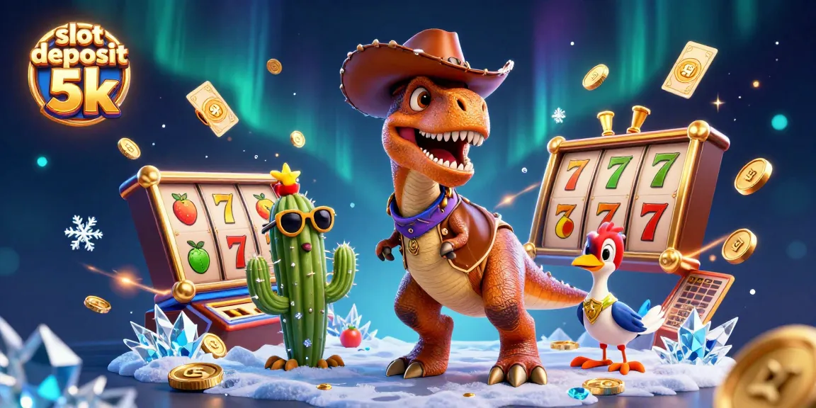 Experience thrilling moments with slot deposit 5k as colorful characters engage in vibrant casino action.